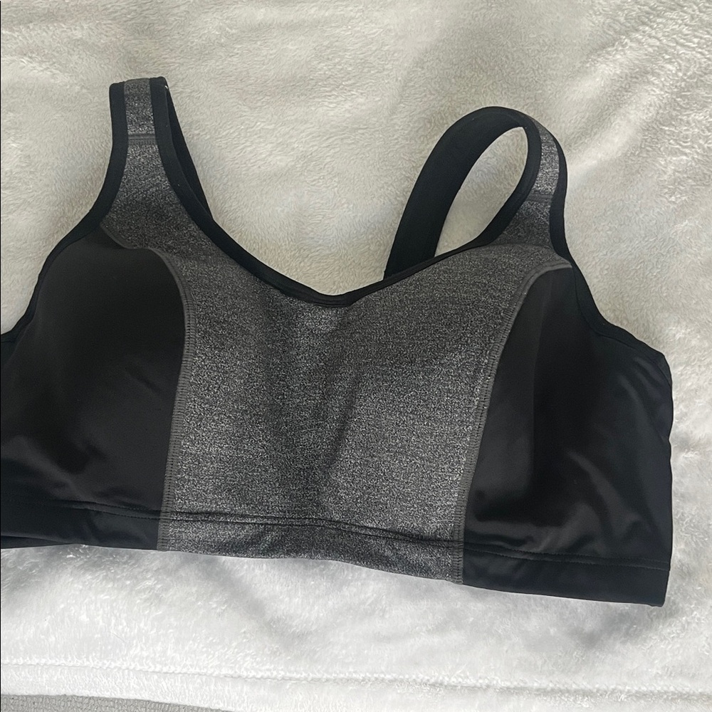 Livi Active Black and Gray Sports Bra - Picture 3 of 9